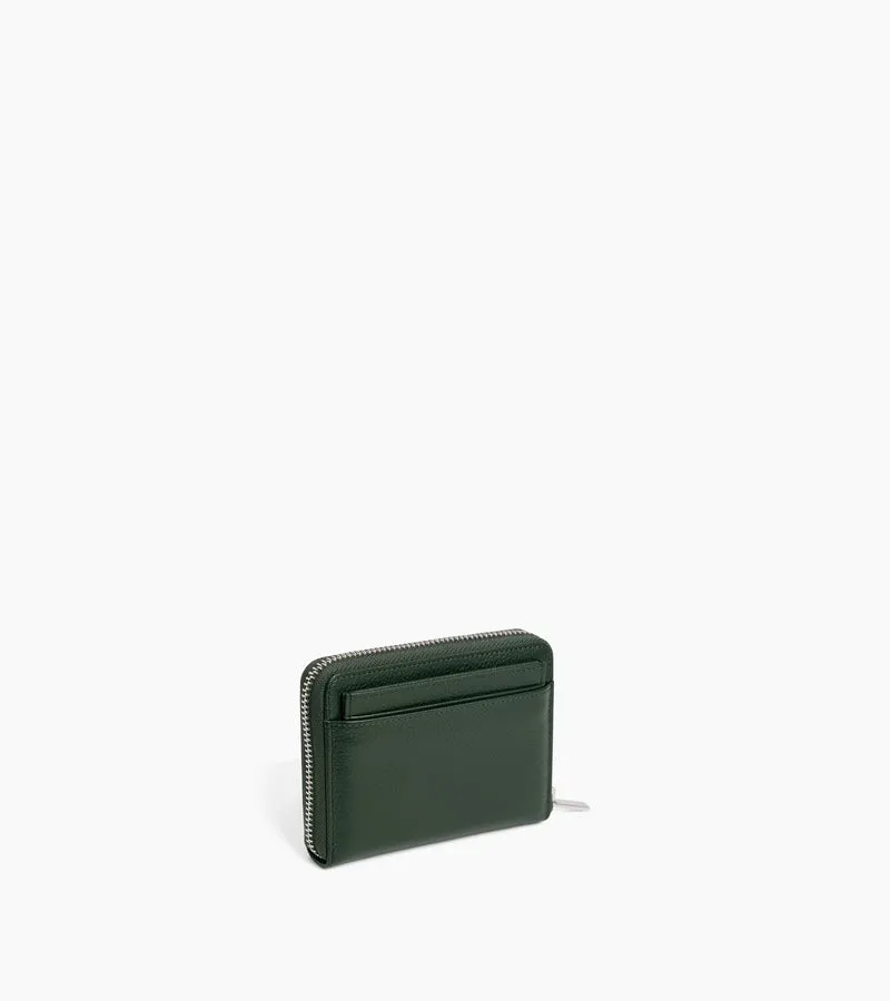 Porte monnaie zippé avec porte cartes amovible Albertine en cuir grainé