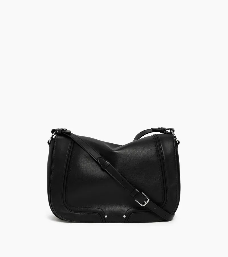 Grand sac bandoulière Héloïse en cuir lisse