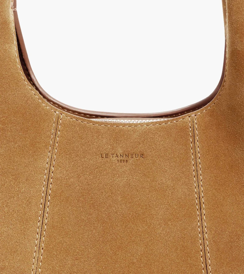Petit sac à main Juliette en cuir refente de velours