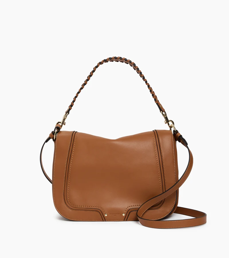 Grand sac bandoulière Héloïse en cuir lisse