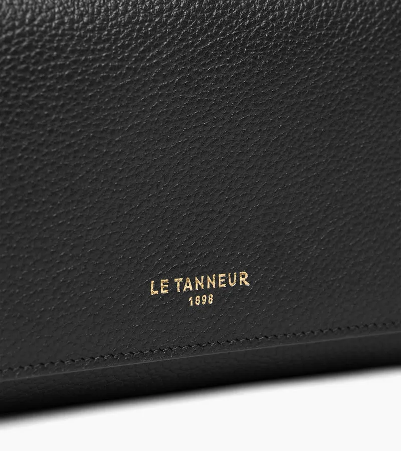 Grand portefeuille à rabat Louison en cuir grainé