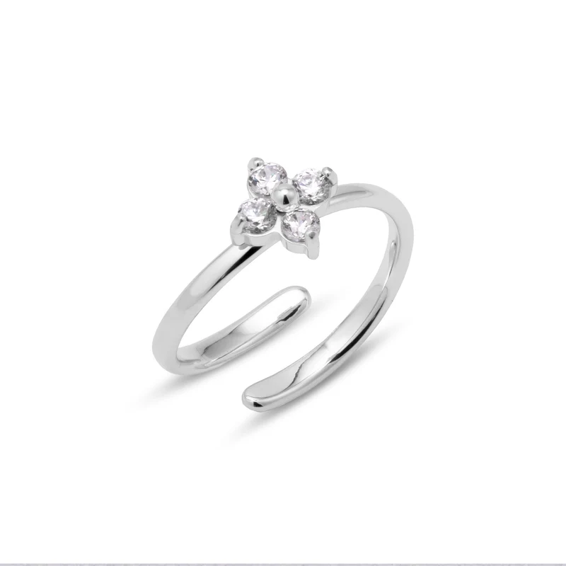 Mini blossom ring silver