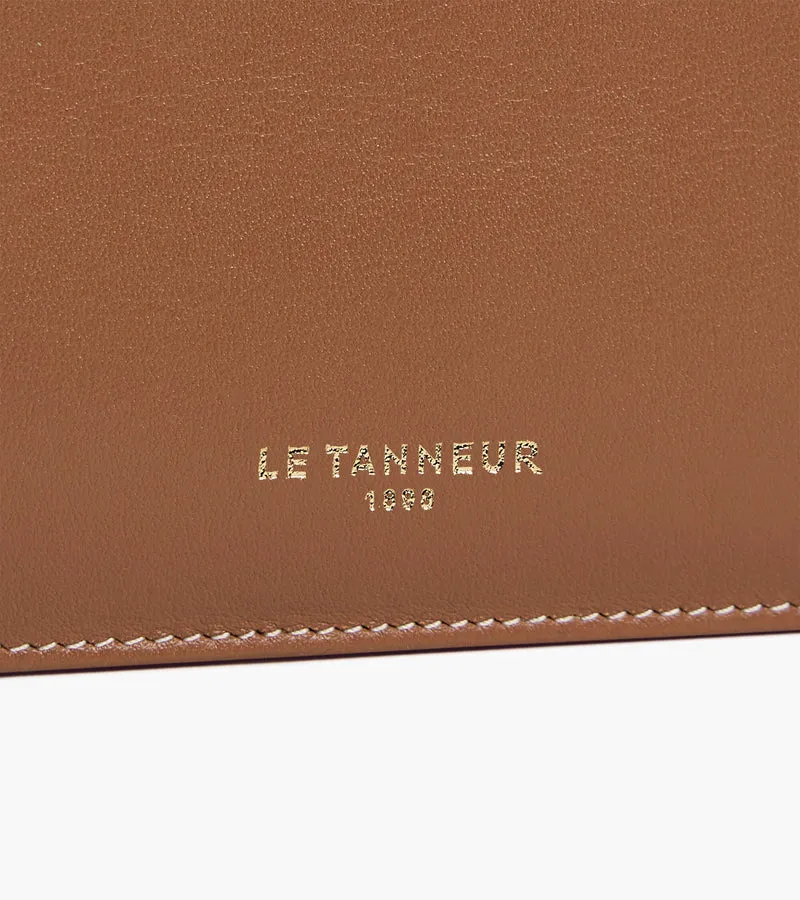 Porte cartes zippé Albertine en cuir lisse