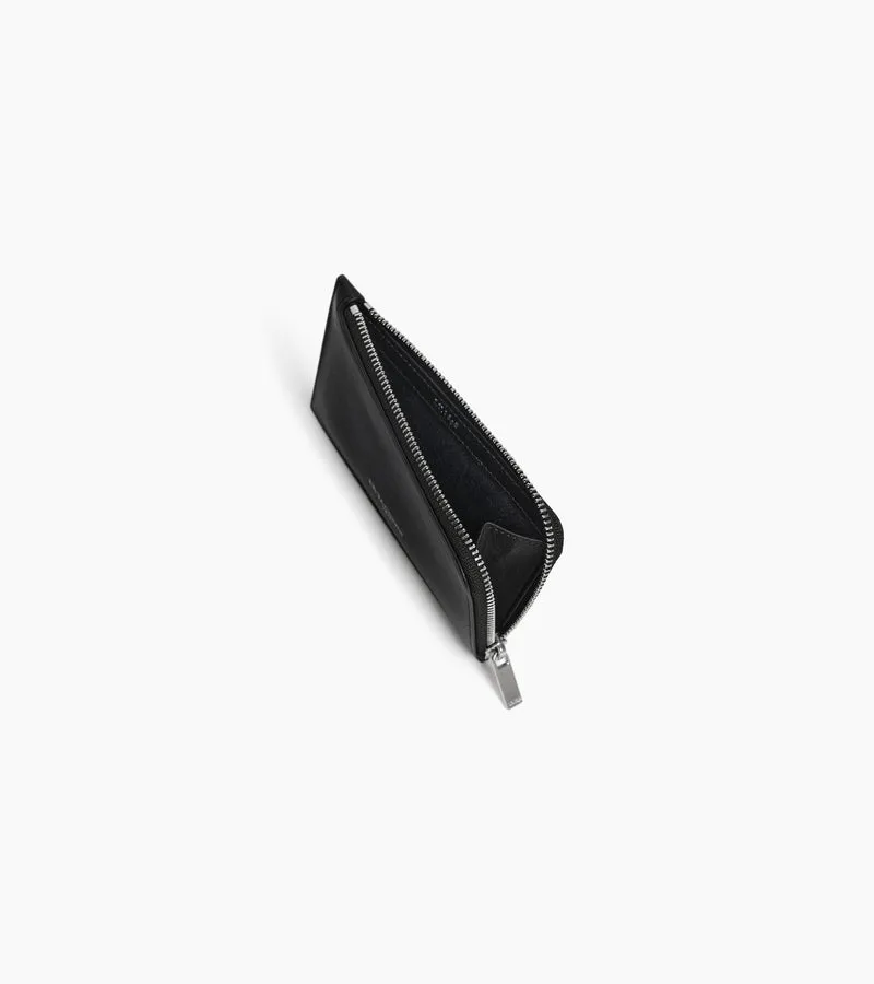 Porte cartes zippé Albertine en cuir lisse