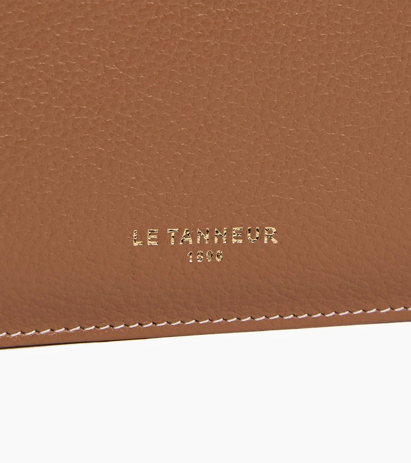 Porte cartes zippé Albertine en cuir grainé