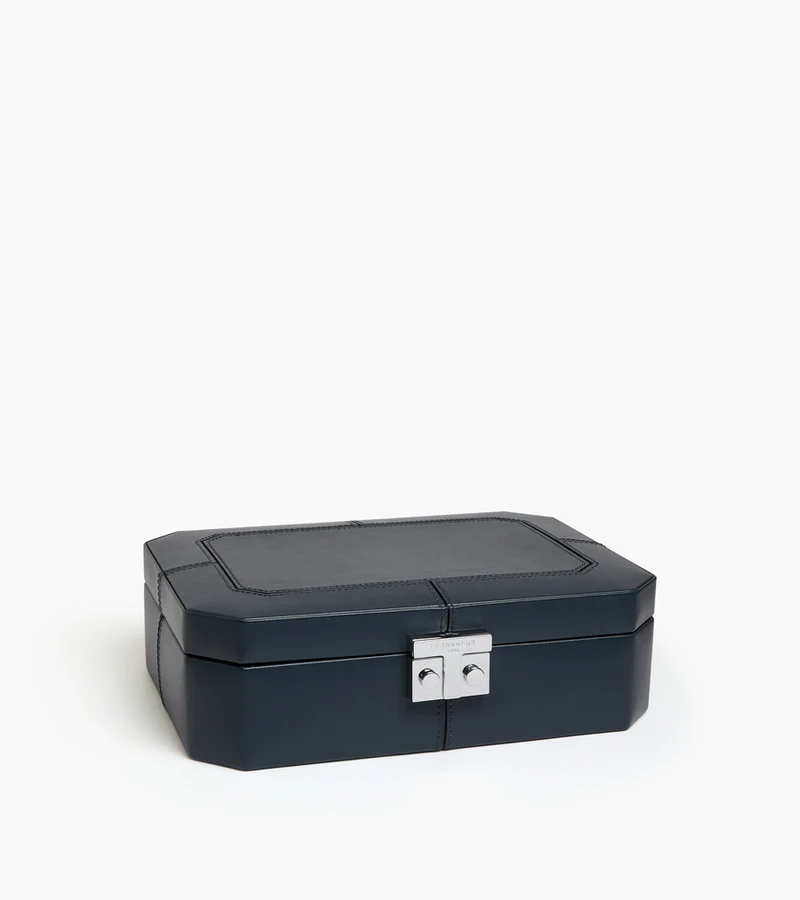 Coffret 6 montres et boutons de manchettes en cuir