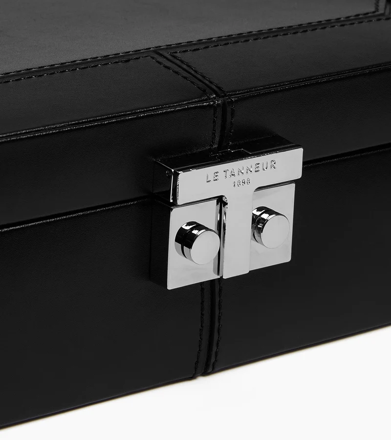 Coffret 8 montres fermoir T en cuir