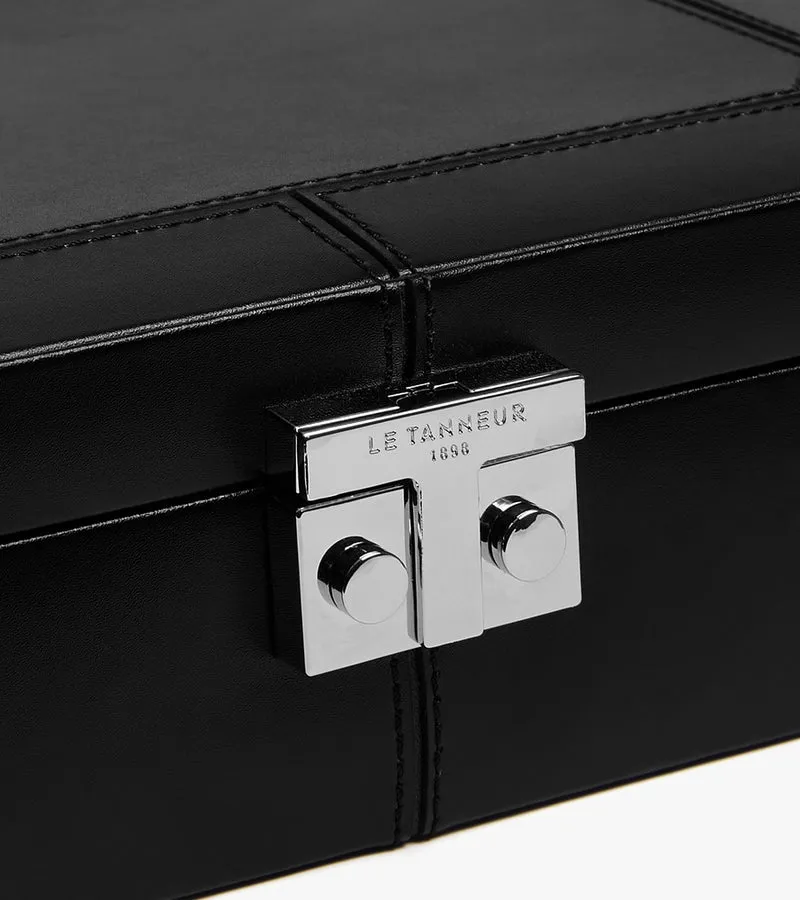 Coffret 6 montres et boutons de manchettes en cuir
