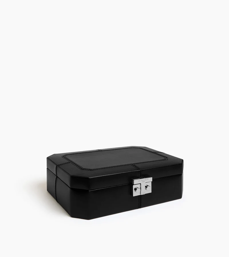 Coffret 6 montres et boutons de manchettes en cuir