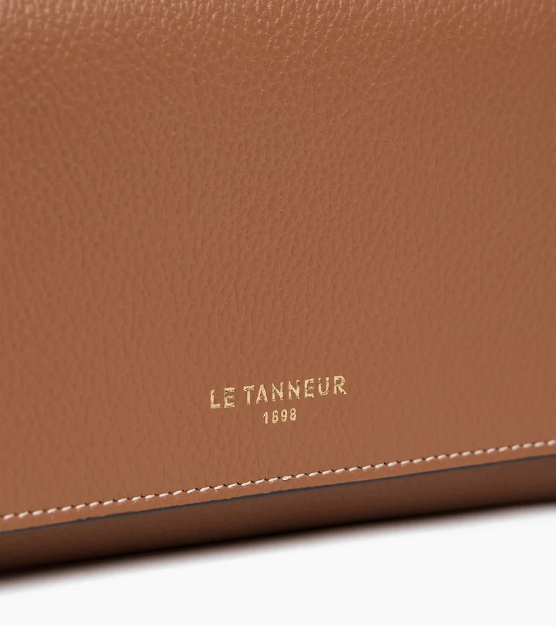 Grand portefeuille à rabat Louison en cuir grainé