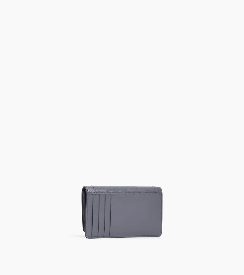 Porte cartes à rabat moyen modèle Louison en cuir grainé
