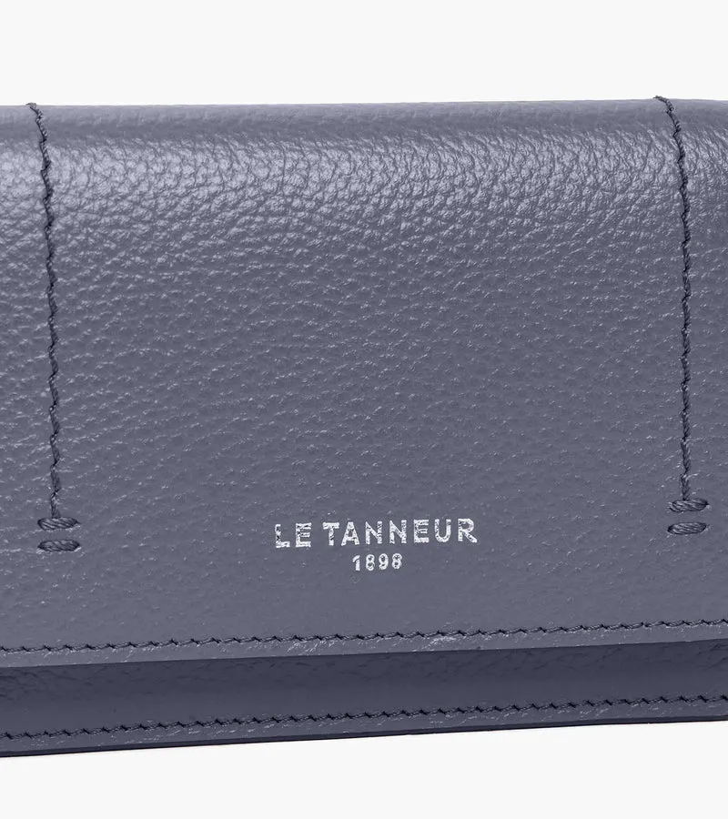 Petit porte cartes à rabat Louison en cuir grainé