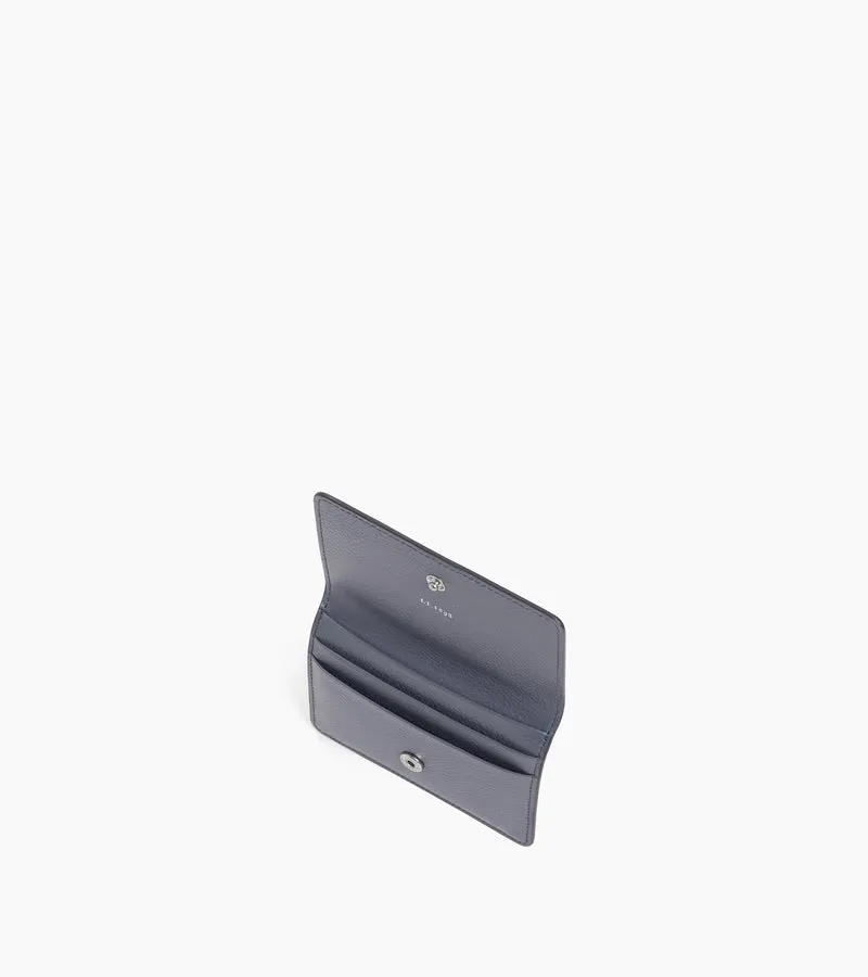 Petit porte cartes à rabat Louison en cuir grainé