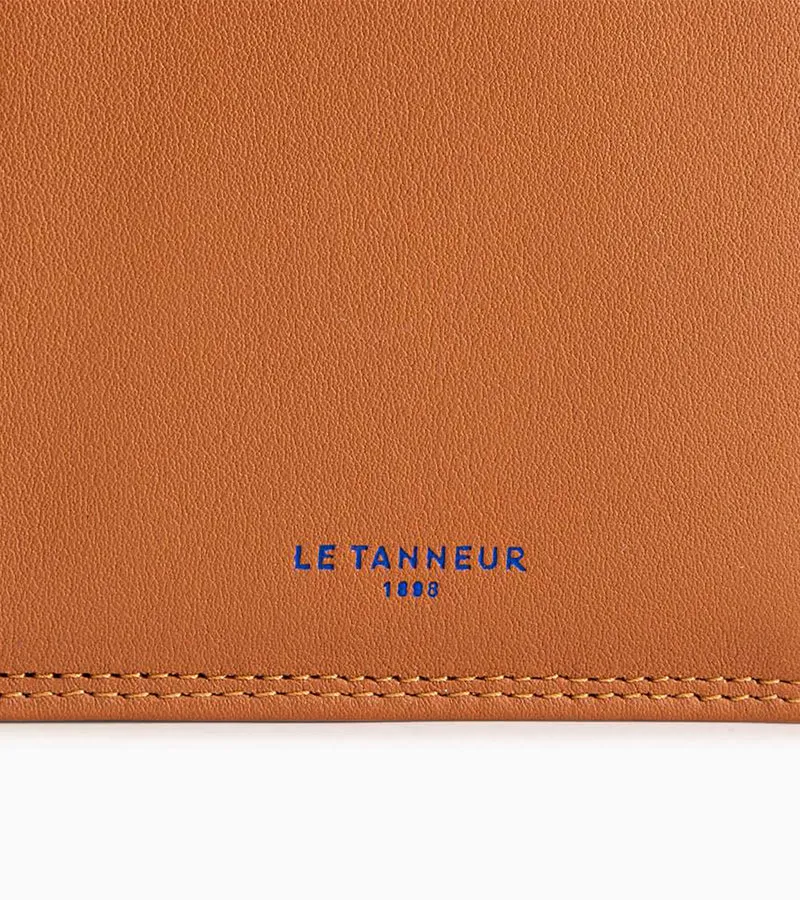 Grand portefeuille vertical zippé 2 volets Martin en cuir lisse