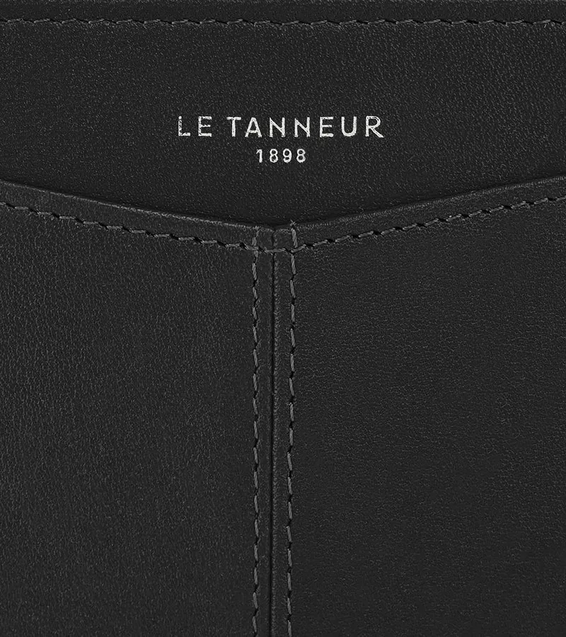 Porte monnaie zippé avec porte cartes amovible Charlotte en cuir lisse
