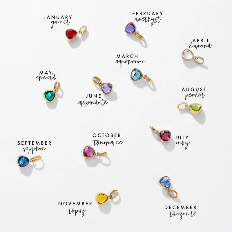 Adjustable Letter & birthstone bracelet silver