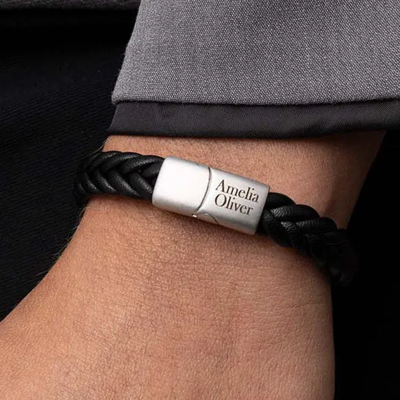 Axel matt silver bracelet