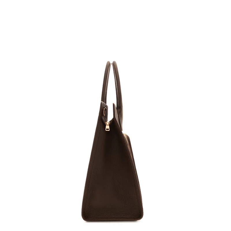 Isabel Bernard Honoré Nadine braune Kalbsleder Handtasche mit Laptopfach IB25087