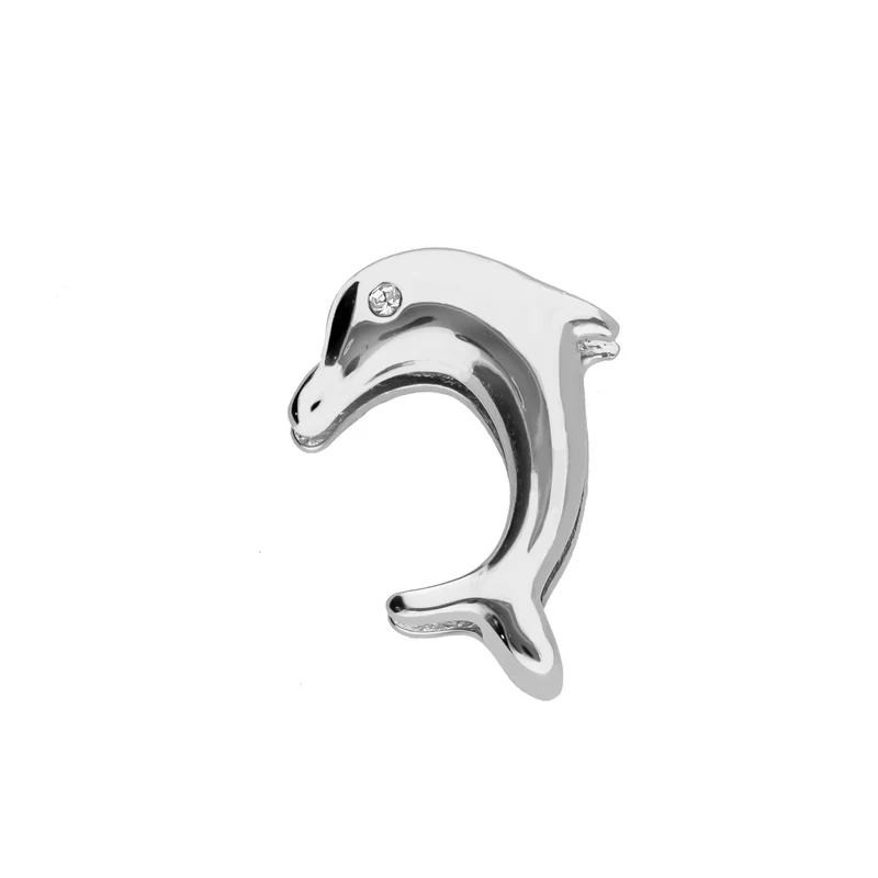 Mesh charm dolphin silver