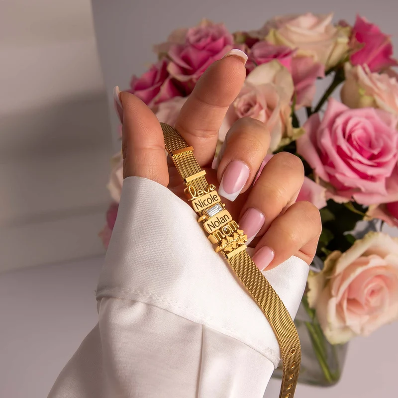 Mesh bracelet gold
