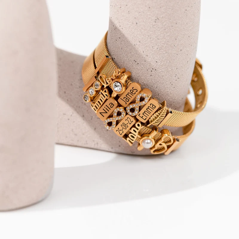 Mesh bracelet gold