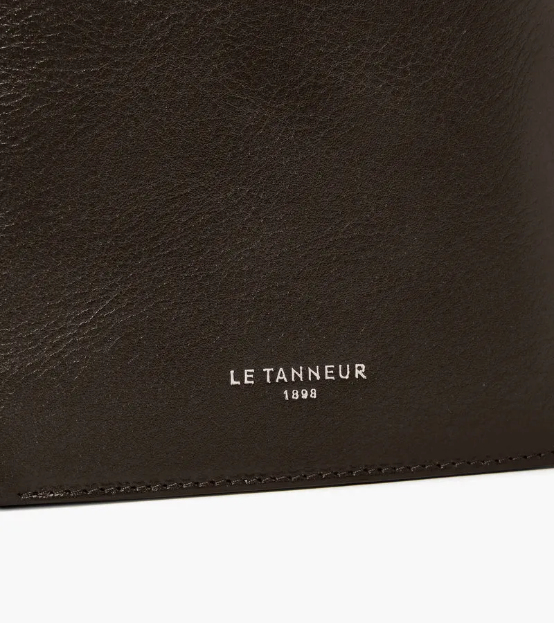 Portefeuille à rabat 2 volets Lucien en cuir huilé