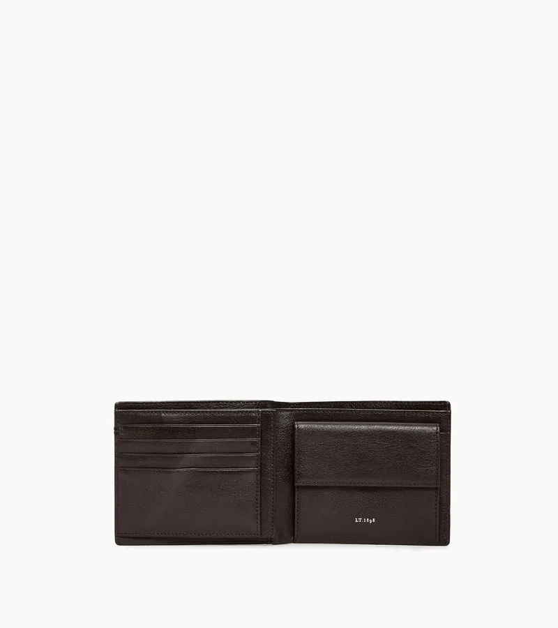 Portefeuille à rabat 2 volets Lucien en cuir huilé