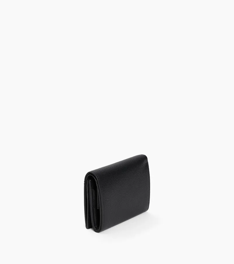 Porte monnaie boîte avec poche billets Lucien en cuir grainé