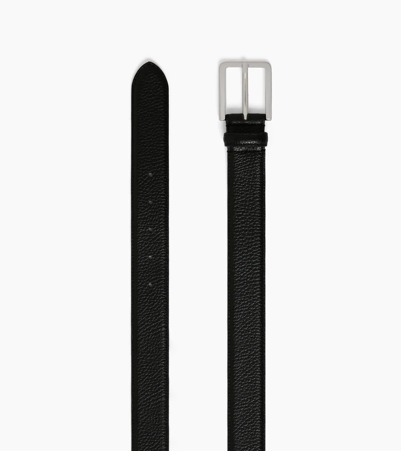 Ceinture homme avec boucle rectangle en cuir grainé