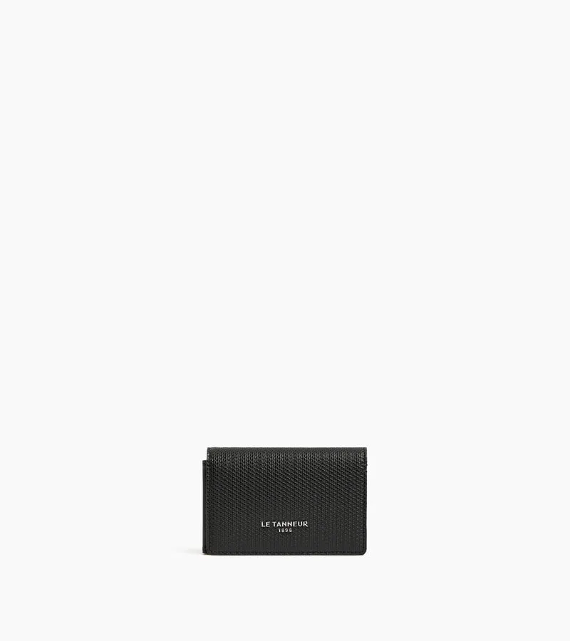 Porte cartes horizontal 2 volets Lucien en cuir signature T