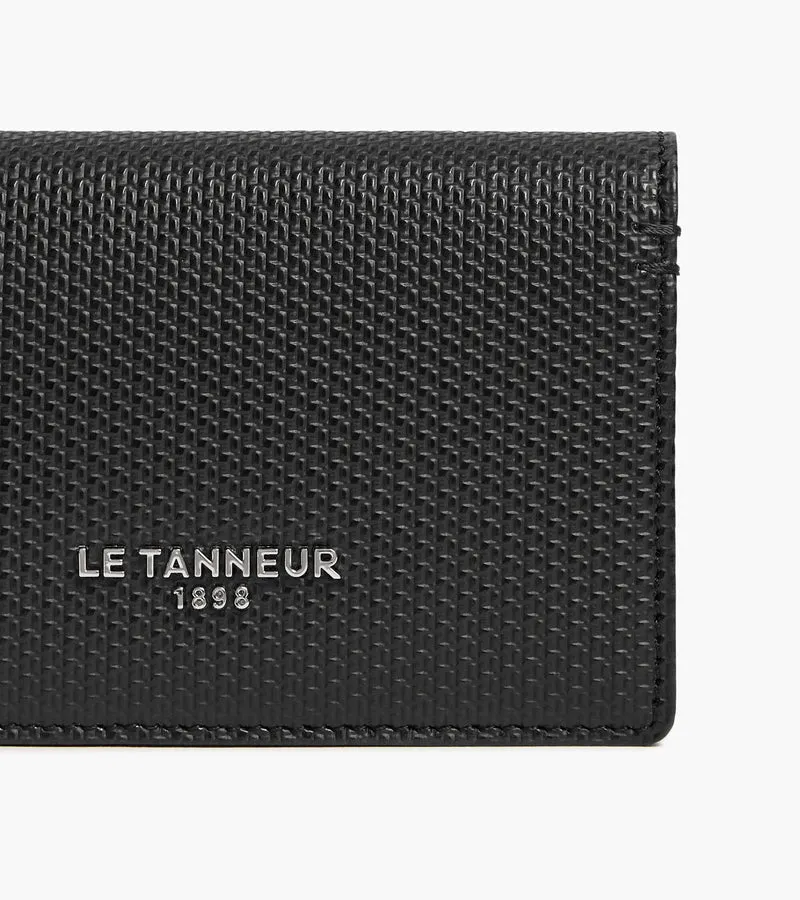 Porte cartes horizontal 2 volets Lucien en cuir signature T