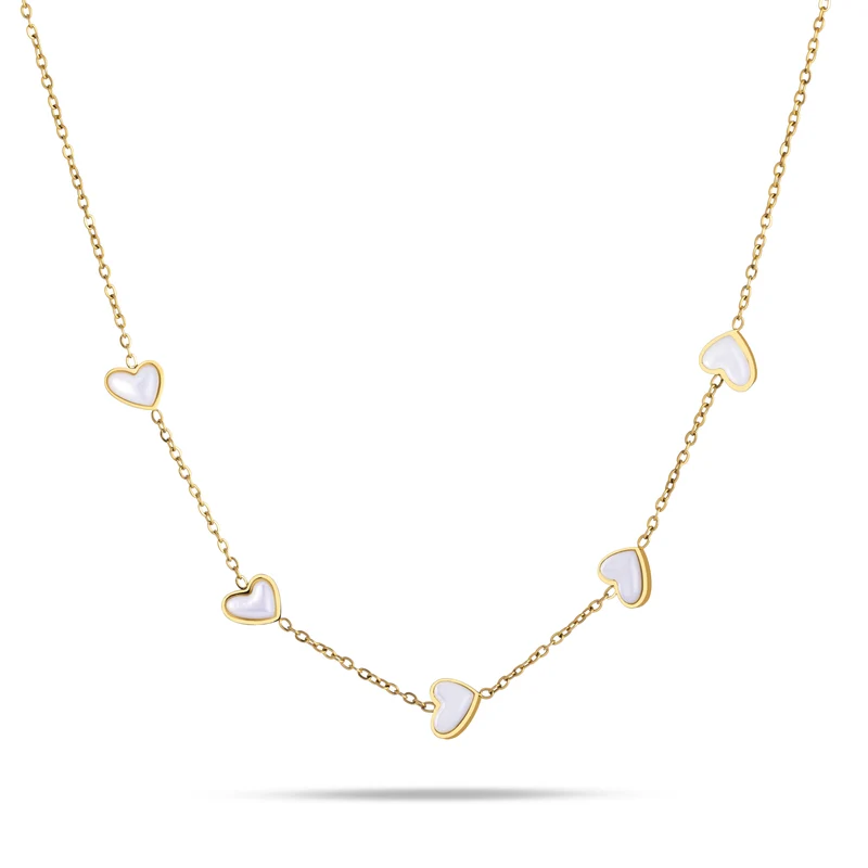 Seashell Hearts Choker gold