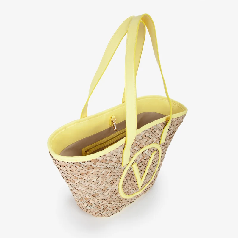 Valentino Bags Samuela Beige & Yellow Shopper VBG90O01NATUR/GIALLO
