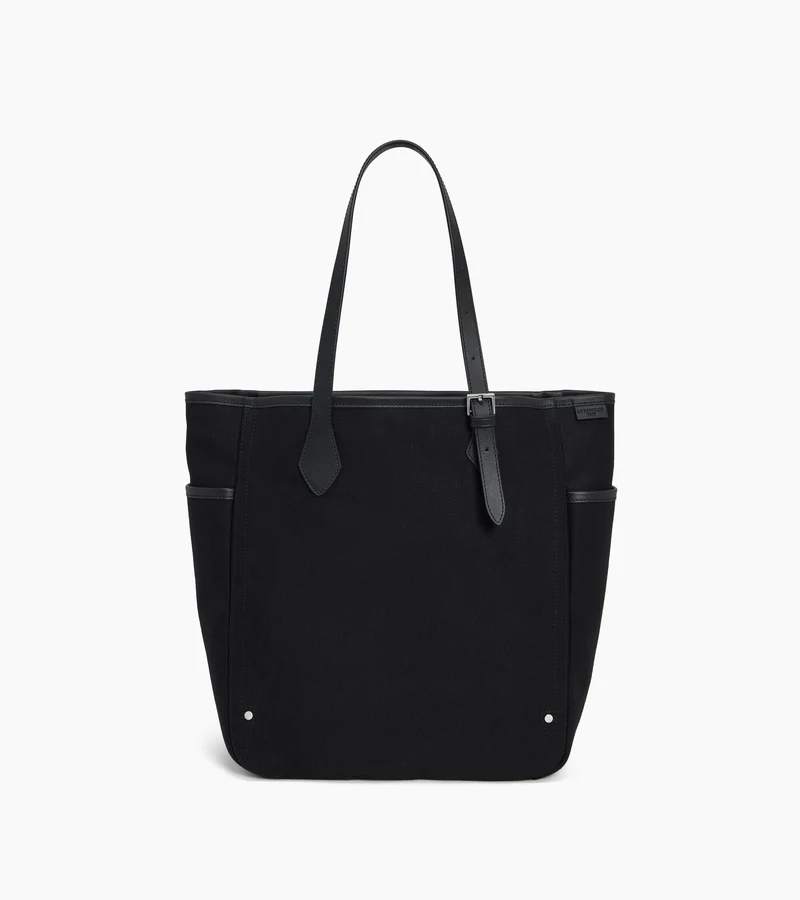 Sac cabas moyen modèle Solveig en toile coton et cuir lisse