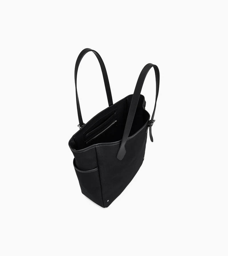 Sac cabas moyen modèle Solveig en toile coton et cuir lisse
