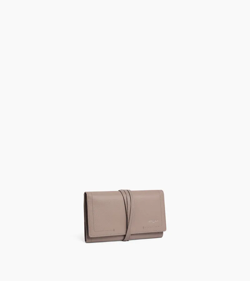 Coffret bijoux de voyage en cuir grainé