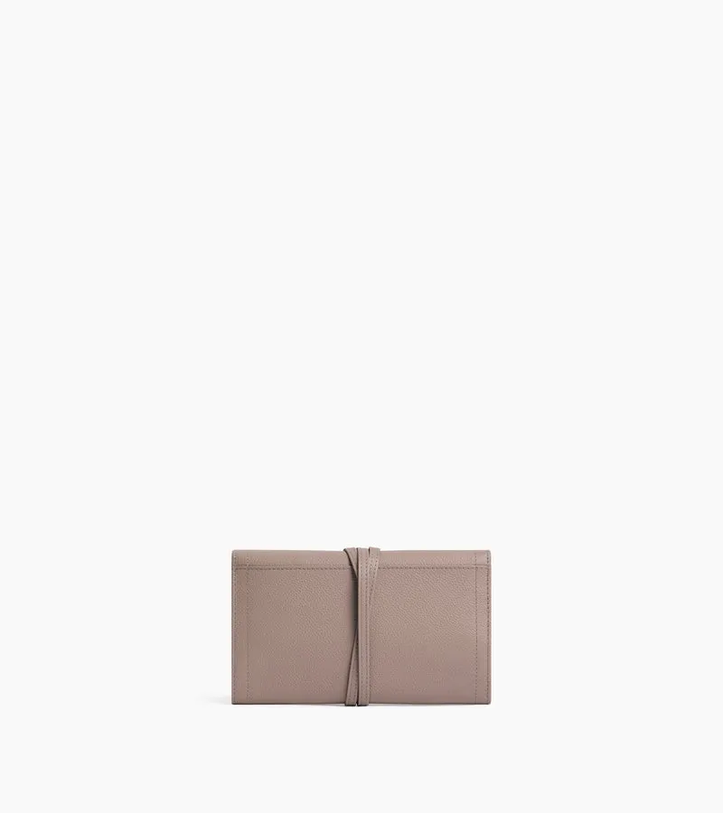 Coffret bijoux de voyage en cuir grainé