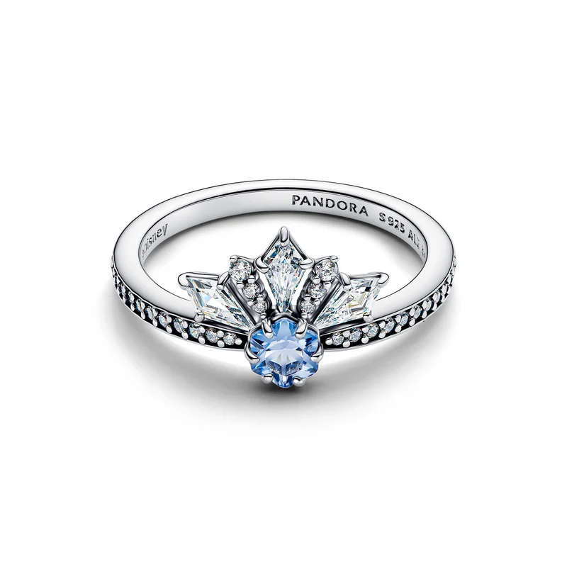 Pandora Disney 925 Sterling Silver Frozen Queen Elsa Tiara Ring 194134C01-54