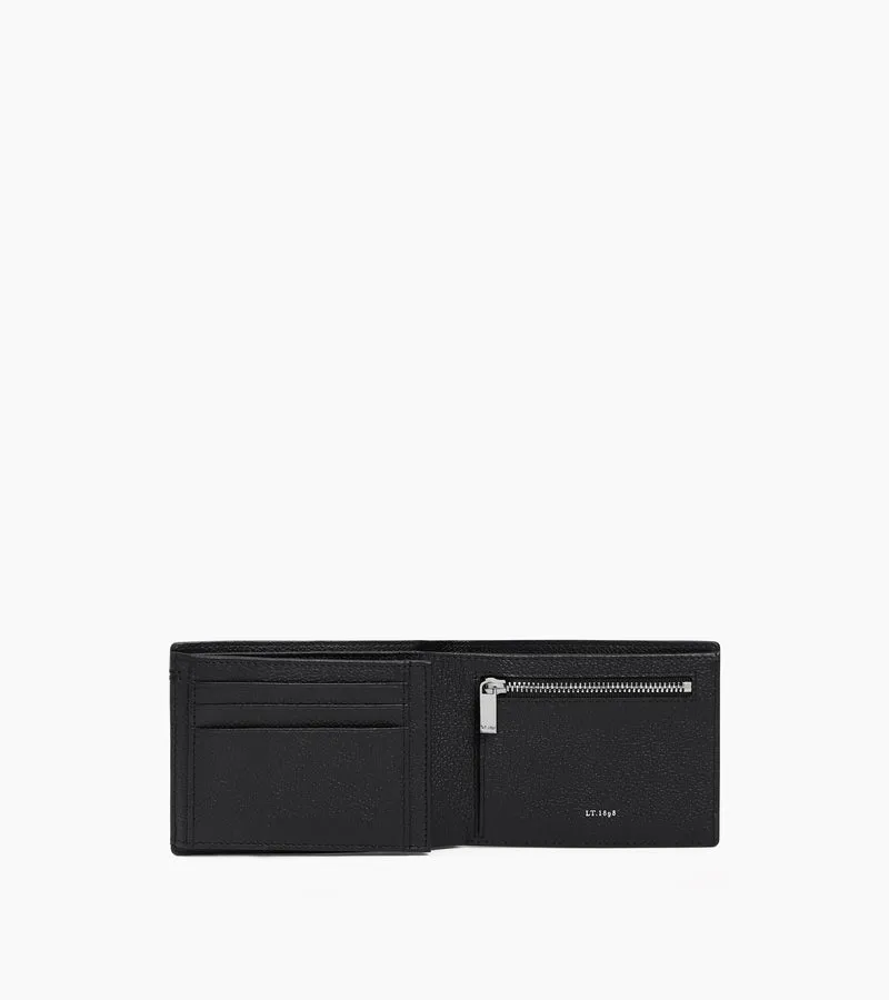 Portefeuille horizontal 2 volets Lucien en cuir grainé