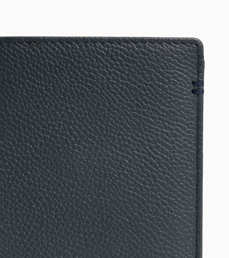 Petit portefeuille vertical zippé 2 volets Lucien en cuir grainé