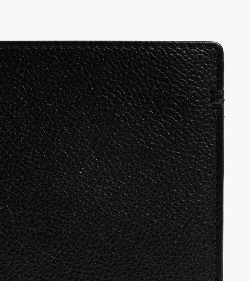 Petit portefeuille vertical zippé 2 volets Lucien en cuir grainé