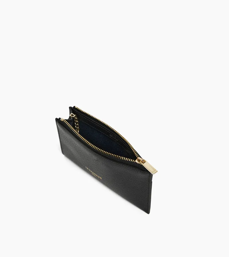 Etui clés zippé Albertine en cuir grainé