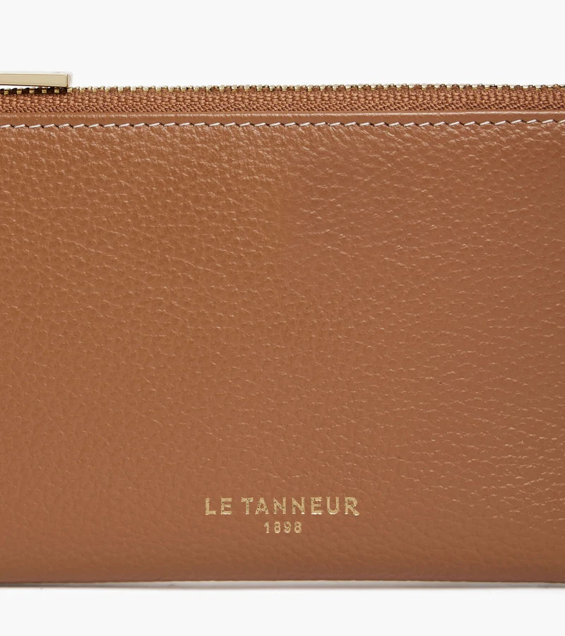 Etui clés zippé Albertine en cuir grainé