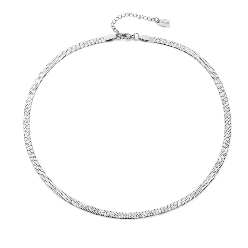 Snake necklace silver