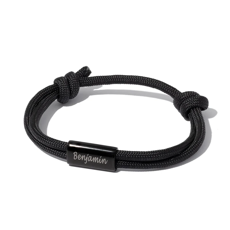 Rope bracelet black