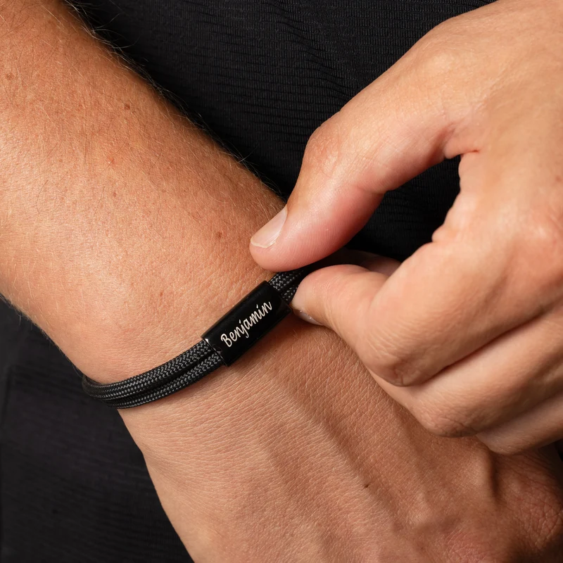 Rope bracelet black