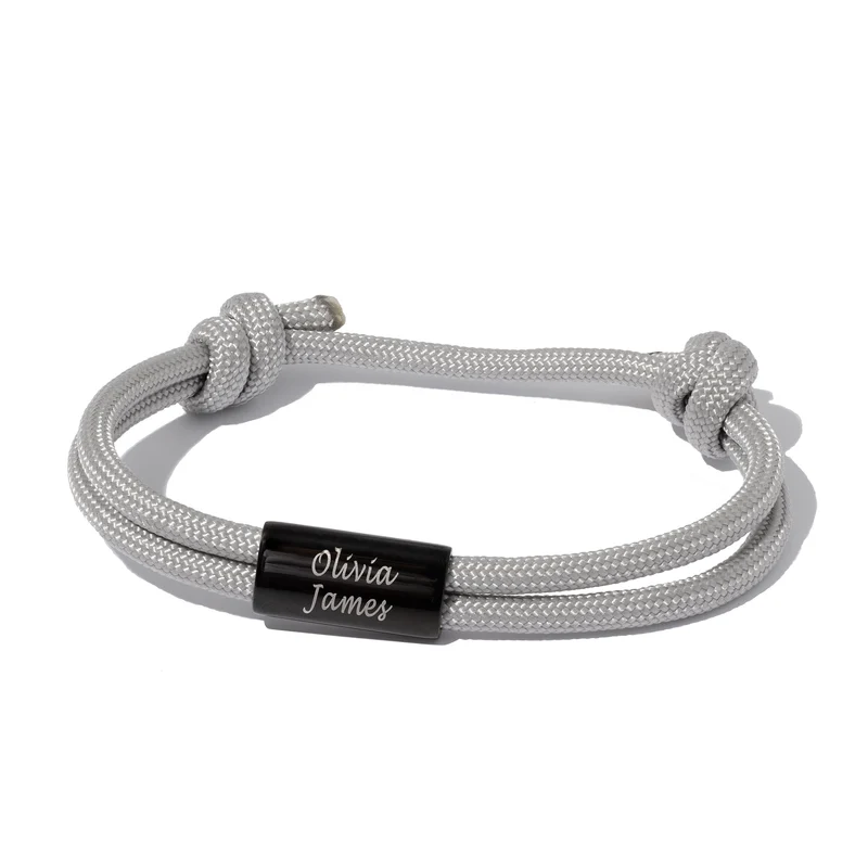 Rope bracelet grey