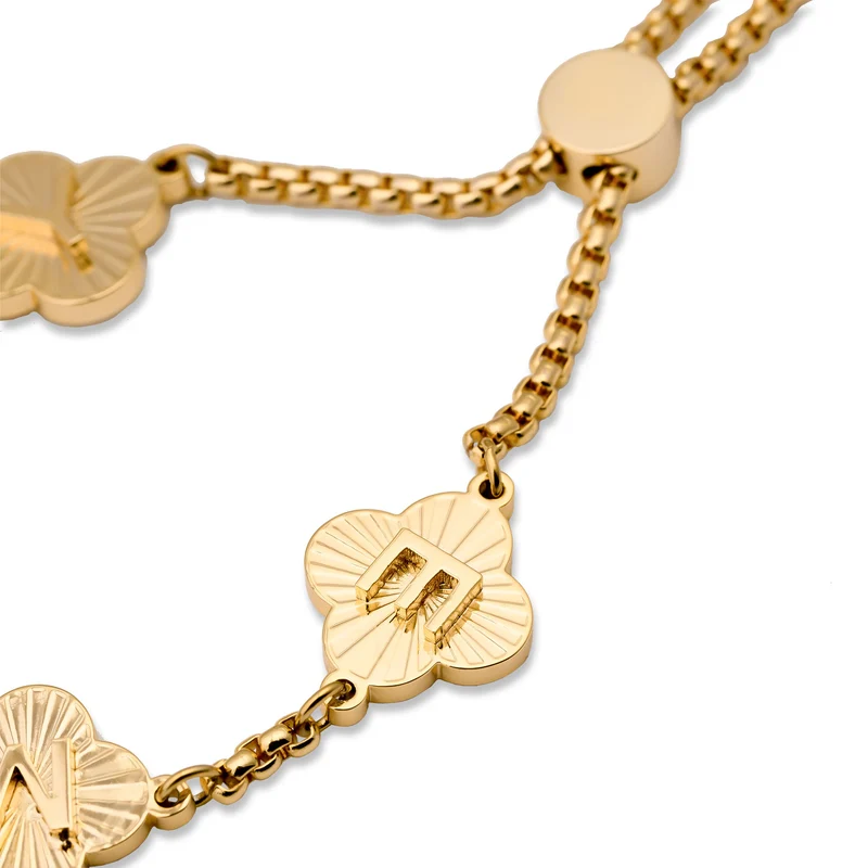 Clover sunrise bracelet gold