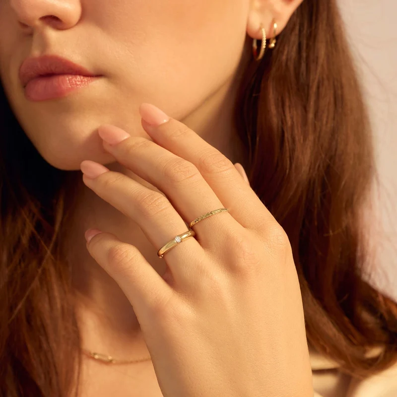 Beloro Jewels Monte Napoleone Stella 9 karat gold ring with zirconia BO330034-48