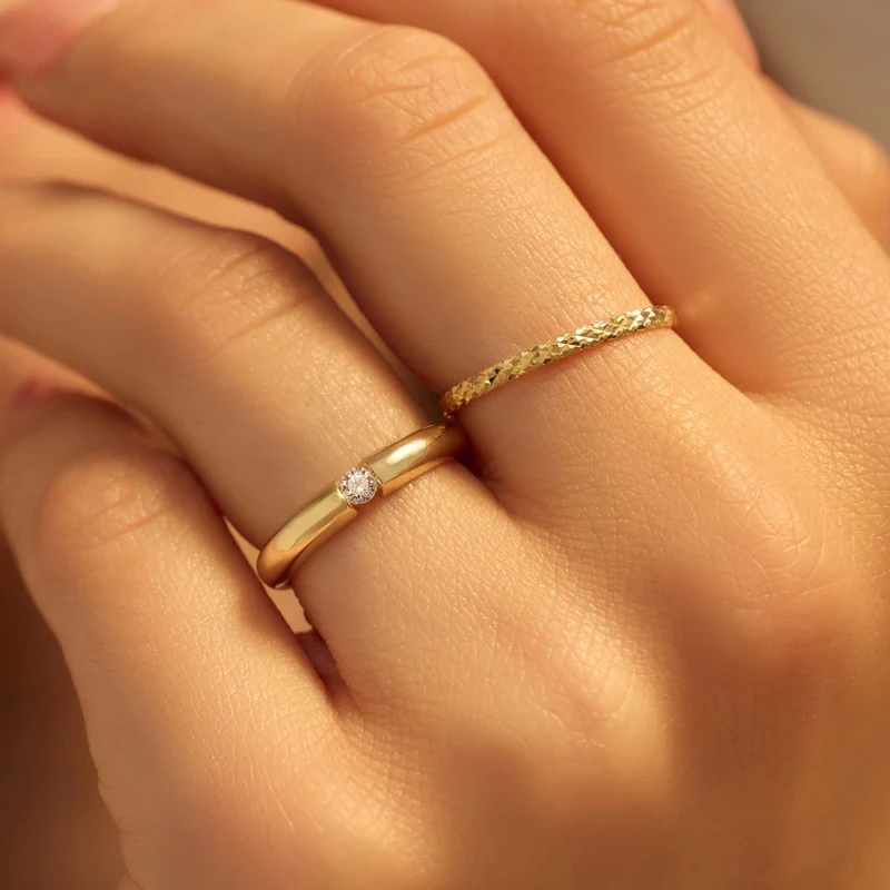 Beloro Jewels Monte Napoleone Stella 9 karat gold ring with zirconia BO330034-48